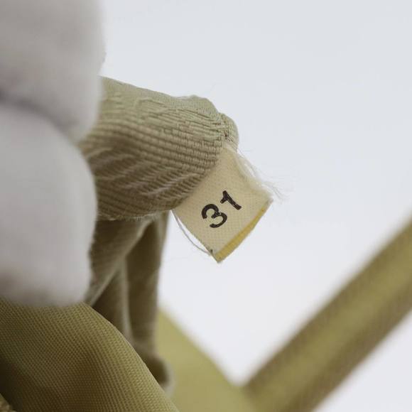 PRADA Hand Bag Nylon Silver Beige Auth 85481 - Picture 11 of 16